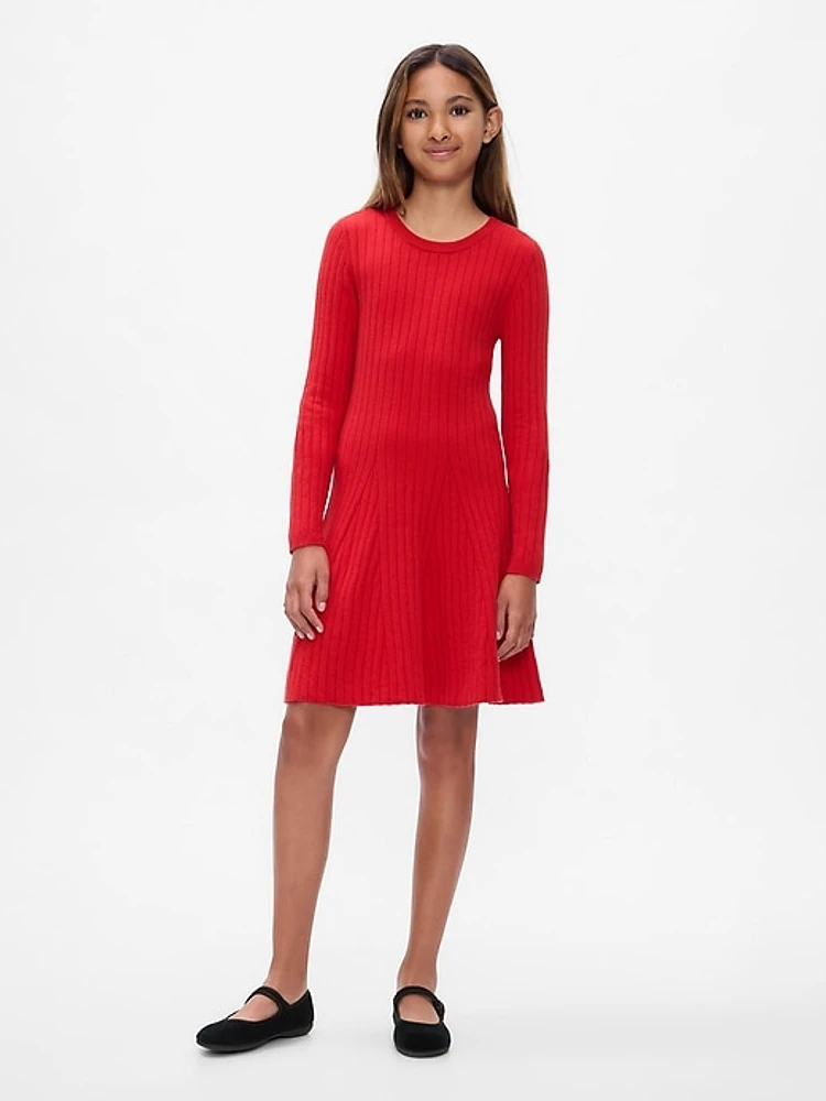 Kids CashSoft Rib Sweater Dress