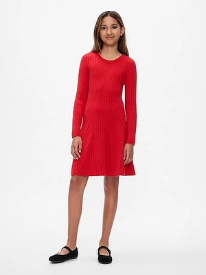 Kids CashSoft Rib Sweater Dress