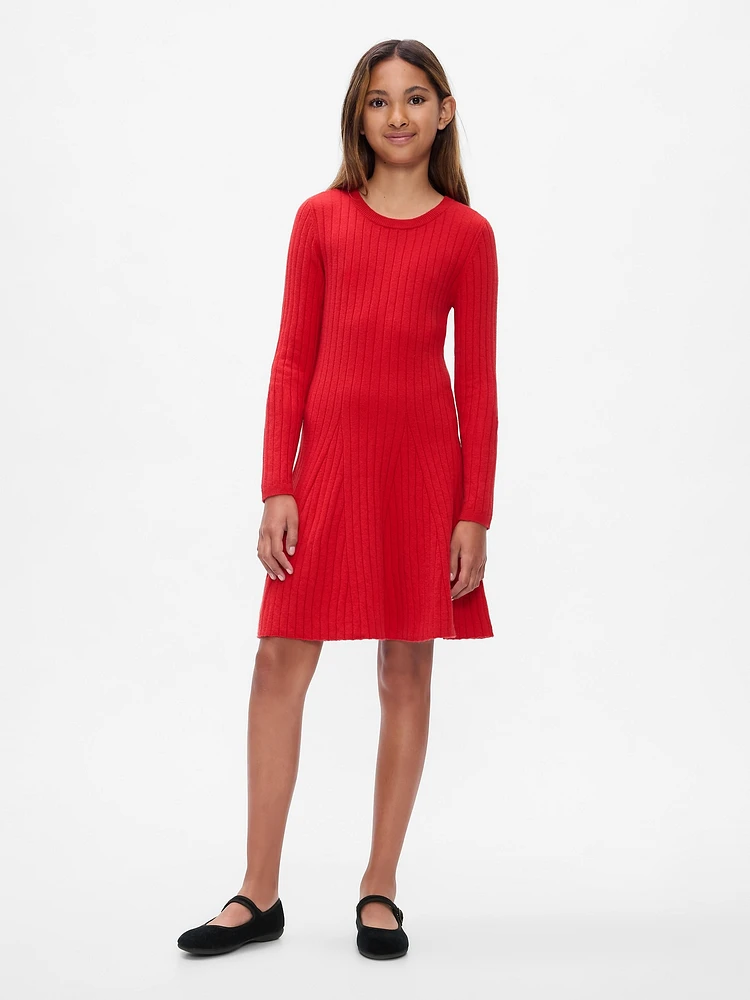 Kids CashSoft Rib Sweater Dress