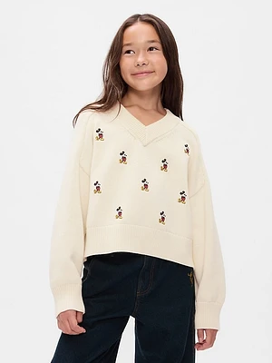 Gap × Disney Kids Mickey Mouse Embroidered Sweater