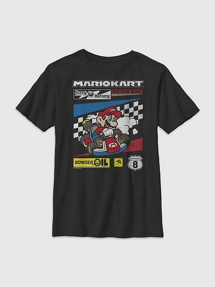 Kids Nintendo Mario Kart Racing Team Graphic Tee