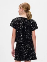 Kids Sequin Velvet Top