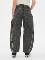 Kids Mid Rise Horseshoe Jeans