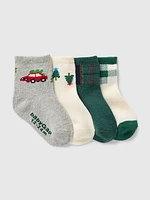 babyGap Holiday Quarter Crew Socks (4-Pack)