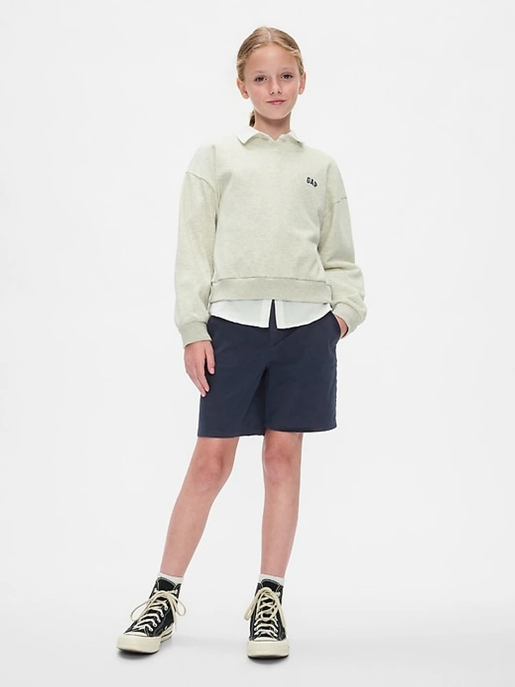 Kids Mid Rise Uniform Bermuda Shorts