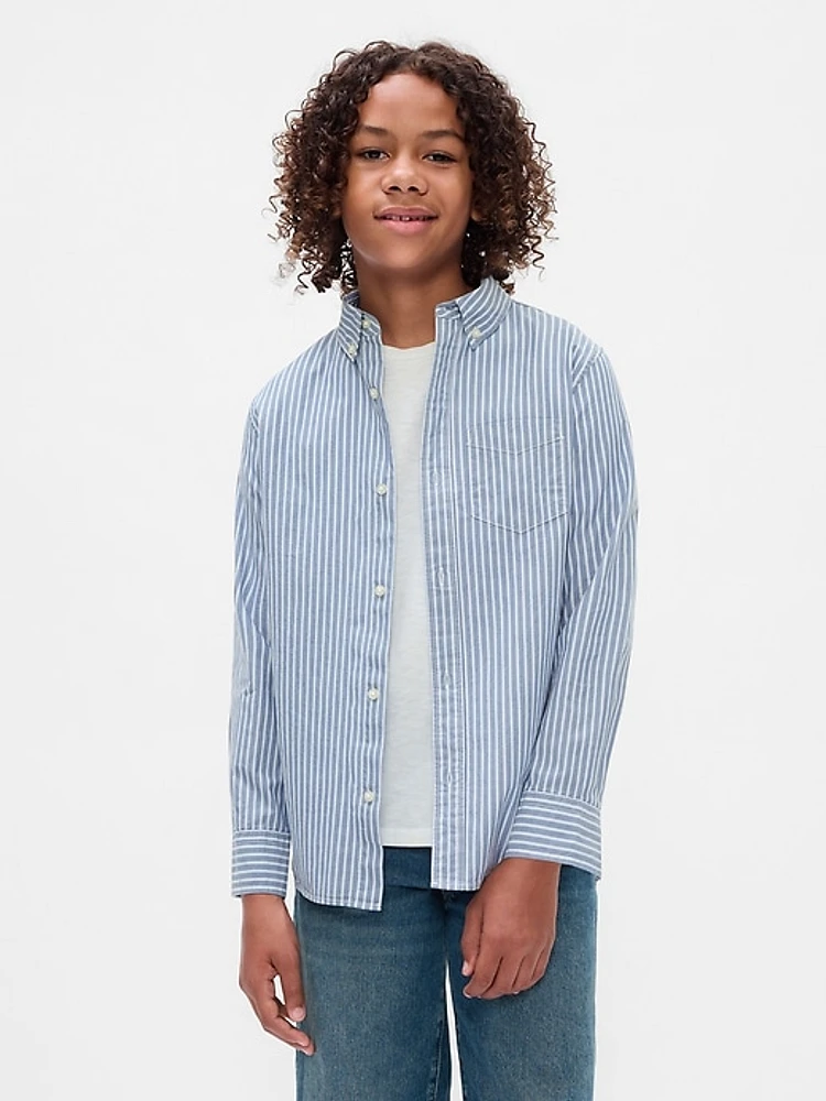 Kids Organic Cotton Poplin Shirt