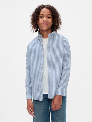 Kids Organic Cotton Poplin Shirt