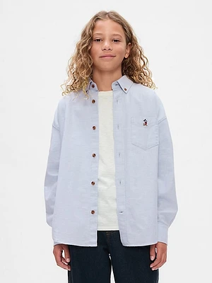 Gap × Disney Kids Oversized Oxford Shirt