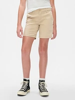 Kids Mid Rise Uniform Bermuda Shorts