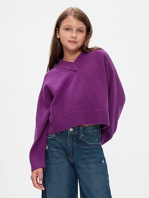 Kids CashSoft Oversized V-Neck Sweater