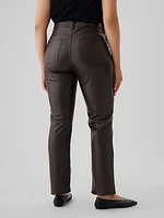 High Rise Recycled Vegan Leather '90s Straight Pants