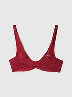 Lace Unlined Semi-Demi Bra