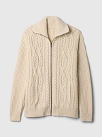 Full-Zip Sweater Cardigan