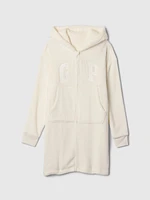 Kids Recycled Sherpa Logo Hoodie Robe