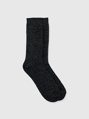 Cozy Sparkle Rib Crew Socks