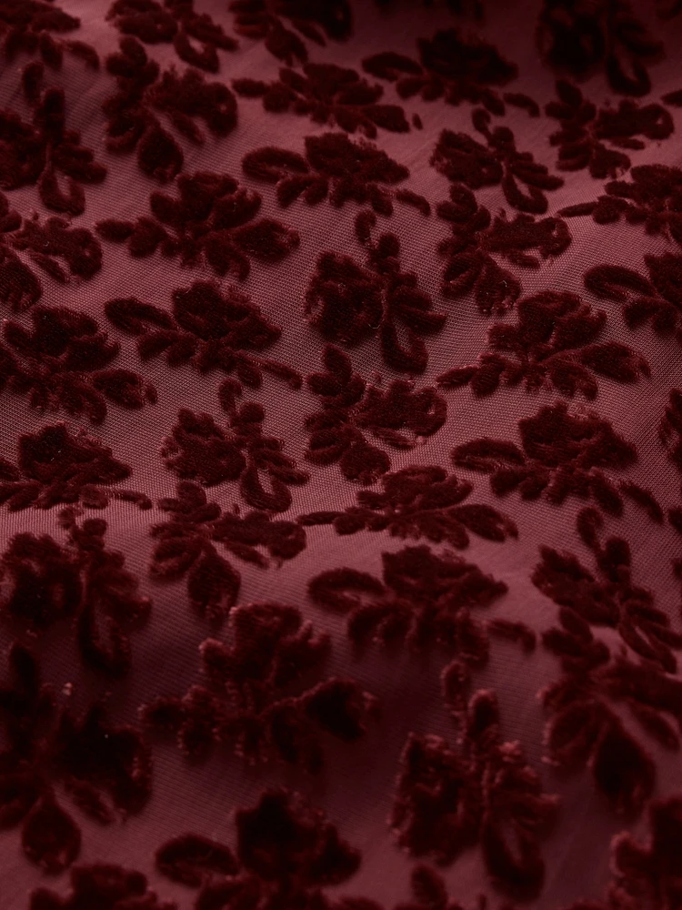 Velvet Floral Mini Dress