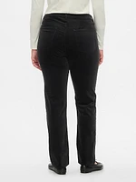 High Rise Velvet '90s Straight Pants