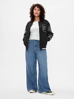 Mid Rise Cargo Baggy Jeans