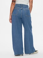 Mid Rise Cargo Baggy Jeans