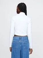 Modern Cropped Mockneck Shirt