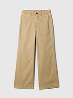 High Rise Stride Wide-Leg Ankle Khakis