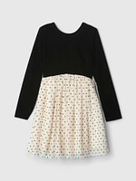 Kids Velour Tulle Dress