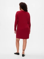 CashSoft Cable-Knit Mini Sweater Dress