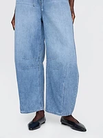 High Rise Pull-On Horseshoe Jeans