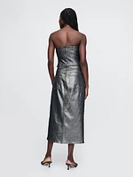 Foil Midi Skirt