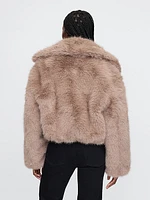 Cropped Faux Fur Jacket