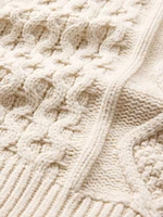 Oversized Mixed Cable-Knit Sweater