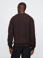 Relaxed Cable-Knit Sweater