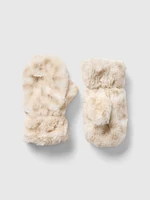 Toddler Faux Fur Leopard Mittens