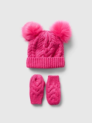 Baby & Toddler Pom Beanie Set