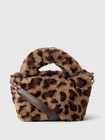 Kids Leopard Faux Fur Crossbody Bag