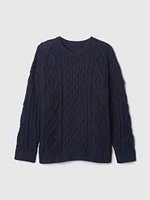 Oversized Mixed Cable-Knit Sweater