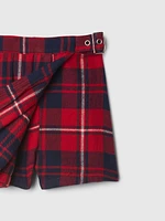 babyGap Pleated Plaid Wrap Skort