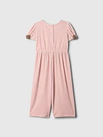 babyGap Velour Bow-Sleeve Jumpsuit