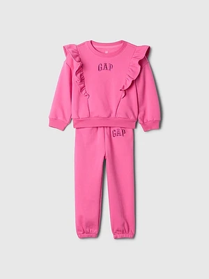 babyGap Vintage Soft Ruffle Logo Sweat Set