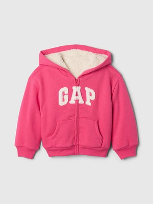 babyGap Cozy Vintage Soft Logo Zip Hoodie