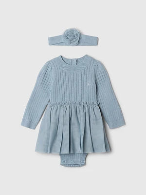 Baby Sweater Tulle Bodysuit Dress