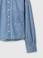 Kids Oversized Denim Shirt