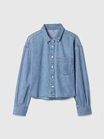 Kids Oversized Denim Shirt