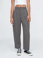 365 High Rise Brushed Twill Pleated Taper Trousers