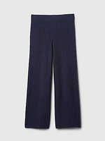 CashSoft Cable-Knit Sweater Pants