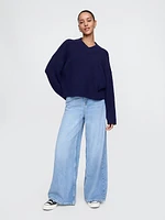 CashSoft Oversized V-Neck Sweater