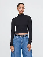 Modern Cropped Mockneck Shirt