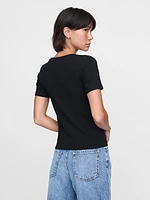 Modern Cropped Logo T-Shirt