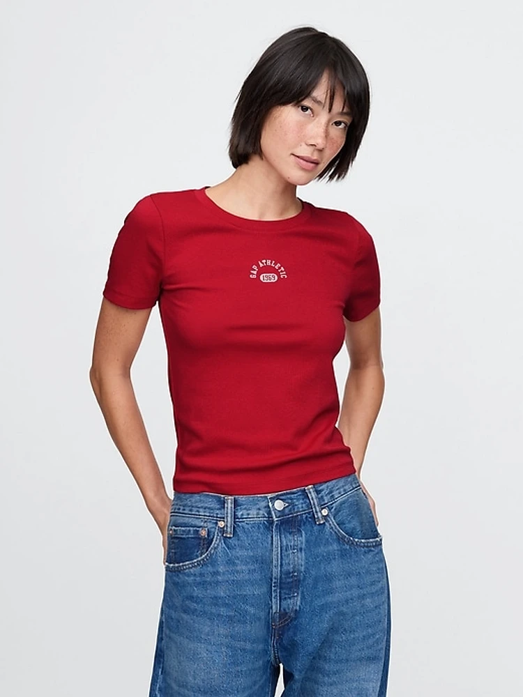 Modern Cropped Logo T-Shirt