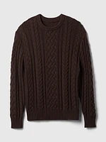 Relaxed Cable-Knit Sweater